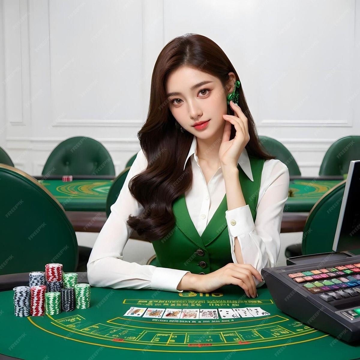 Bàn cược Casino trực tuyến live dealer pj88 trên màn hình điện thoại
